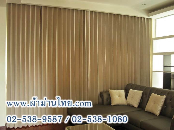 6153 ผ้าม่านแบบทึบแสงสีพื้นติดเต็มผนังเมื่อดึงม่านปิด 6153 ผ้าม่านแบบทึบแสงสีพื้นติดเต็มผนังเมื่อดึงม่านปิด
